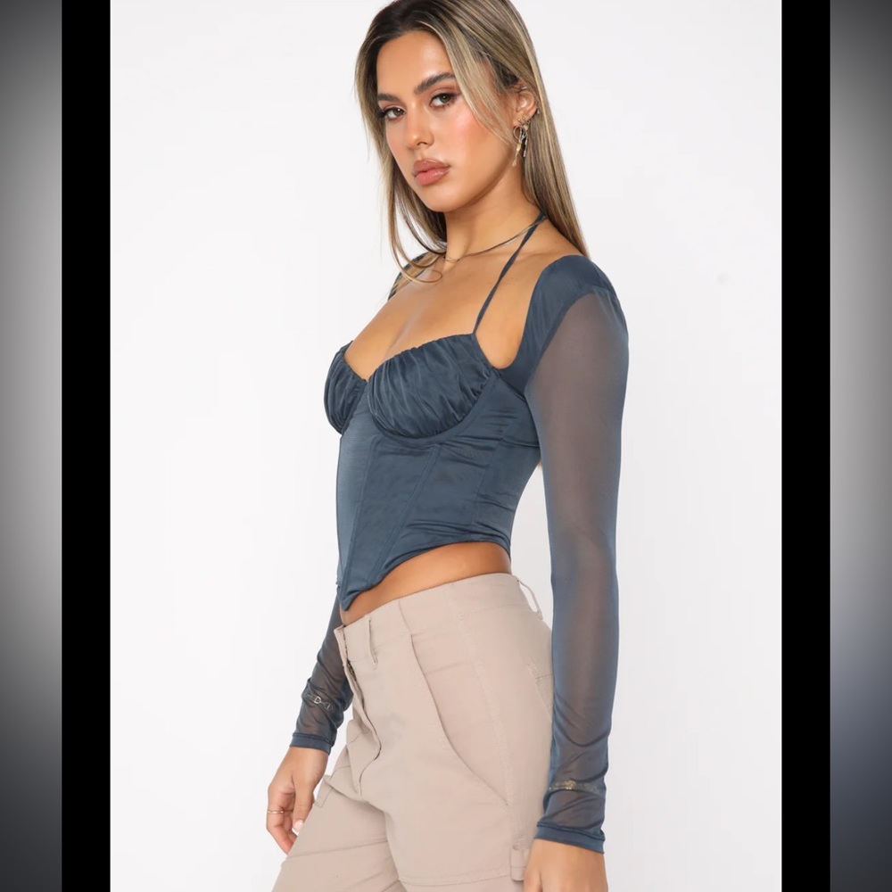 White Fox Must Be Magic Long Sleeve Bustier